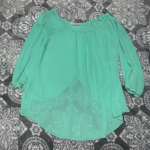 Mint green top